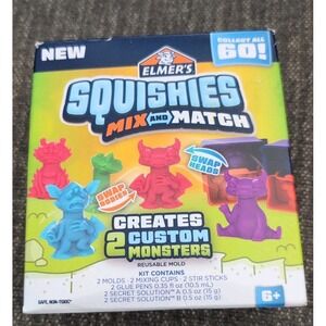 Elmers Squishies Mix and Match Activity Kit - Create 2 Custom Characters - NEW